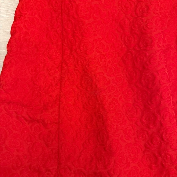 C. Luce Vibrant Red Textured Mini Dress Cut-Out back - Picture 2 of 9